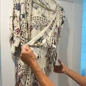 Anthropologie White Lace Swim Coverup